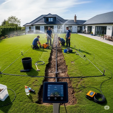 Монтаж системы автоматического полива