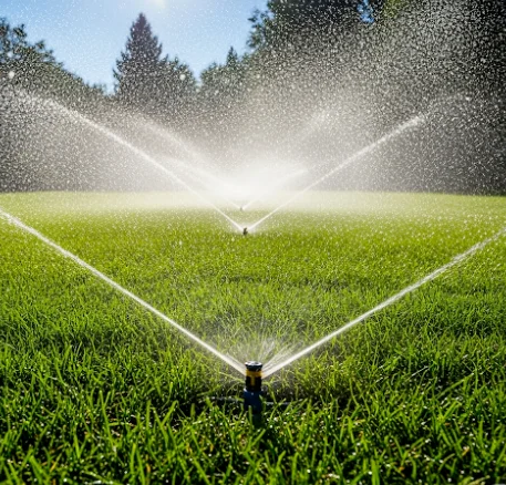 Монтаж автоматического полива для газона