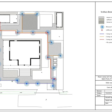 Схема ландшафтного освещения